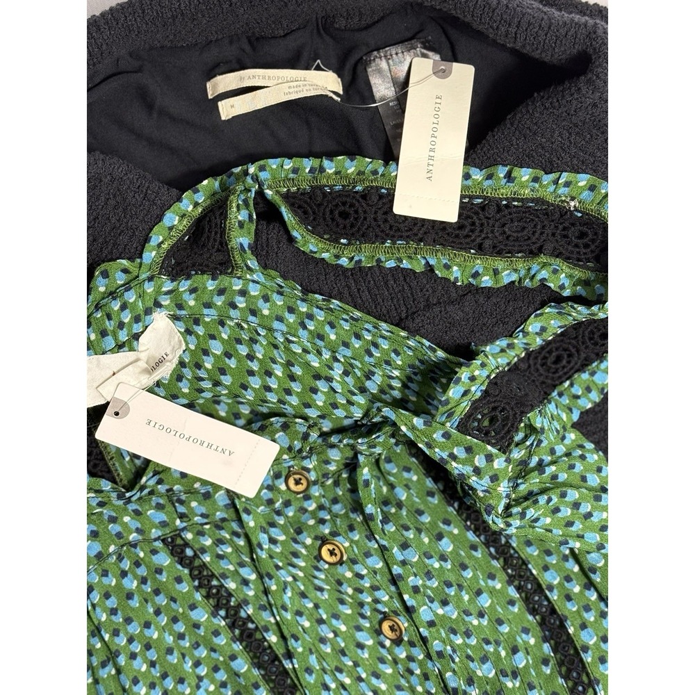 Anthropologie Bardot Tank SZ 6 NWT‎ & Black Crochet knit Stretch Skirt SZM NWT